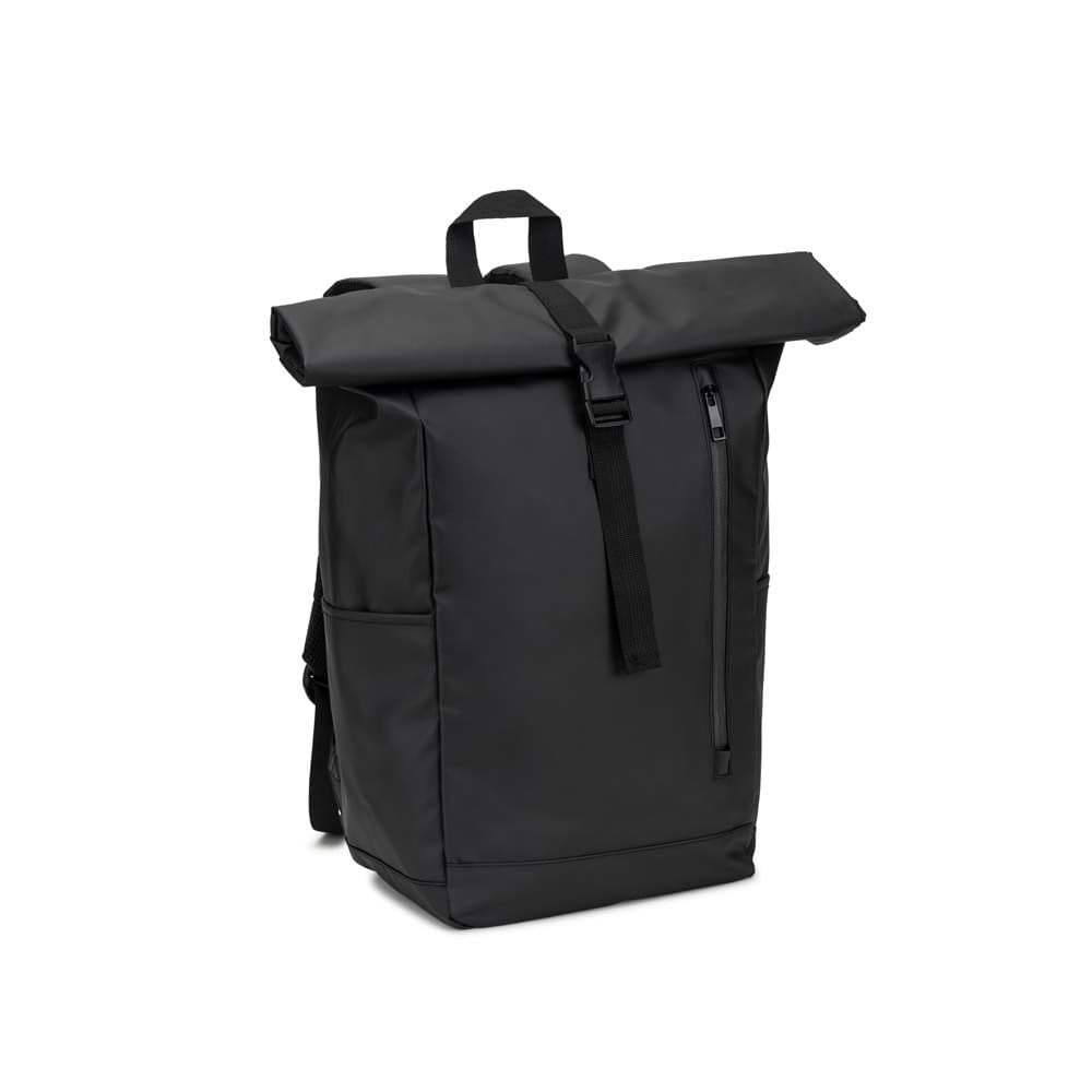 OSASCO BPACK. Mochila "Roll top" com design em sistema de fecho que permite enrolar a parte superior em poliéster reciclado 600D de alta densidade com revestimento resistente á água 20 L Code.: 92571