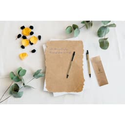 LEAF. Conjunto de esferográfica com escrita em azul e lapiseira em papel kraft Code.: 91846 - foto 4