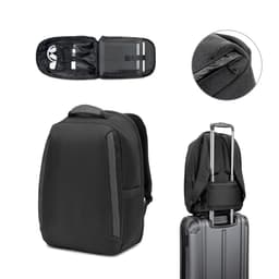YANGON BPACK. Mochila antirroubo, em poliéster reciclado 600D twill, resistente à água, e bolso para notebook 17'3" 20 L Code.: 92393 - foto 2