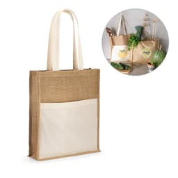 BRAGA. Sacola em juta (240 g/m²) e bolso em 100% algodão (140 gm²) Code.: 92823 - foto 2