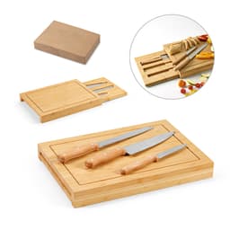 MUGWORT. Conjunto de tábuas em bambu com 3 facas inclusas Code.: 94339 - foto 2
