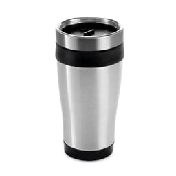 BATUM. Copo de viagem em aço inox e PP, térmico com parede dupla isolada a ar 420 mL Code.: 94625 - foto 3