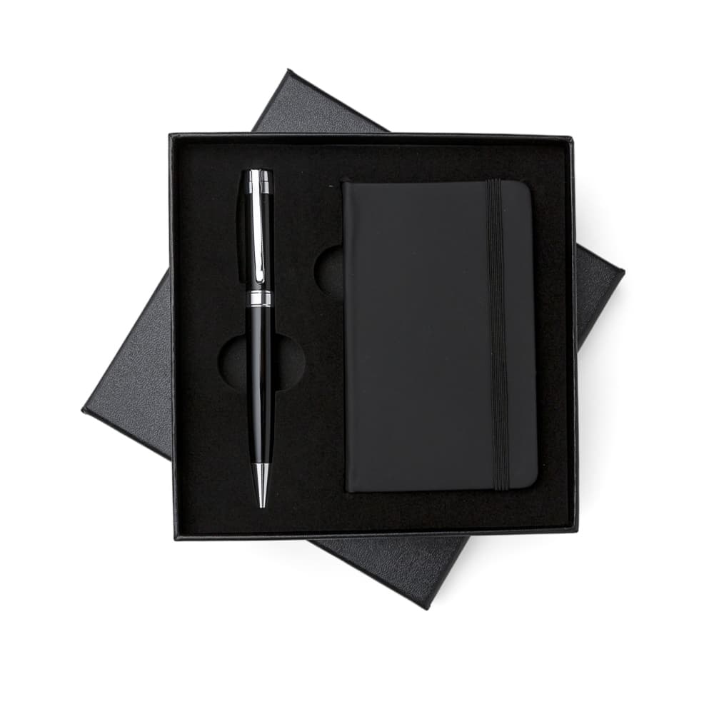 KIT CANETA E CADERNETA TIPO MOLESKINE - Code.: 10889