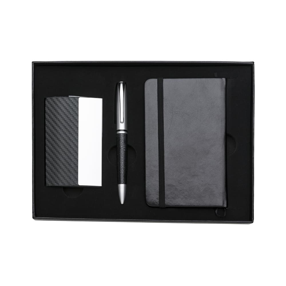 KIT CANETA E CADERNETA TIPO MOLESKINE - Code.: 10998