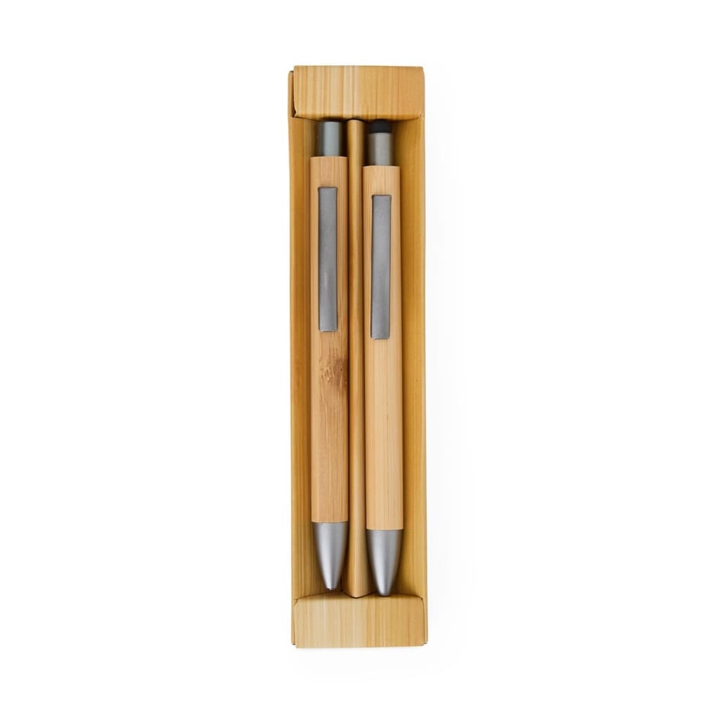KIT ECOLÓGICO CANETA E LAPISEIRA BAMBU - Code.: 08251