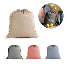 CHANCERY. Sacola tipo mochila eem 70% algodão reciclado e 30% poliéster reciclado sem tingimento (140 g/m²) Code.: 92928 - foto 2