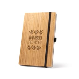 BUARQUE A5. Caderno A5 de capa e contracapa em placa de bambu e lombada em PET 100% reciclado, com páginas pautadas recicladas Code.: 93582 - foto 4