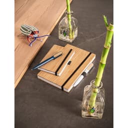 BUARQUE A5. Caderno A5 de capa e contracapa em placa de bambu e lombada em PET 100% reciclado, com páginas pautadas recicladas Code.: 93582 - foto 5