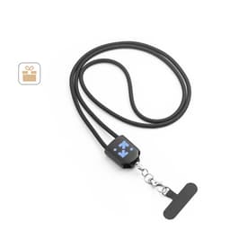 ZEWAIL. Cordão lanyard com suporte para celular incluso, cabo USB-C e diversos adaptadores em ABS reciclado e TPE reciclado Code.: 97194 - foto 2