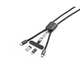 ZEWAIL. Cordão lanyard com suporte para celular incluso, cabo USB-C e diversos adaptadores em ABS reciclado e TPE reciclado Code.: 97194 - foto 3