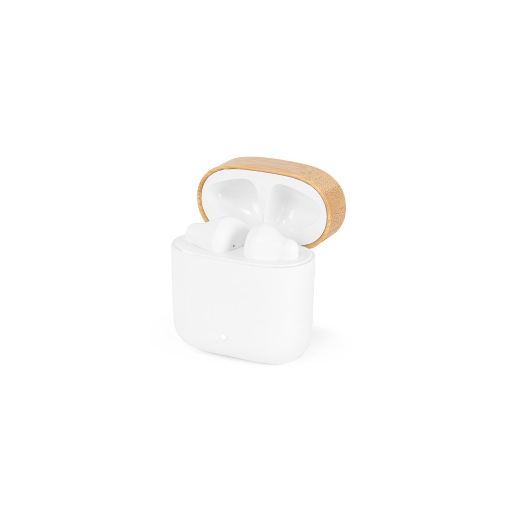 COBAIN. Fones de ouvido wireless com autonomia de 5h (300 mAh), em ABS 100% reciclado e bambu Code.: 97193