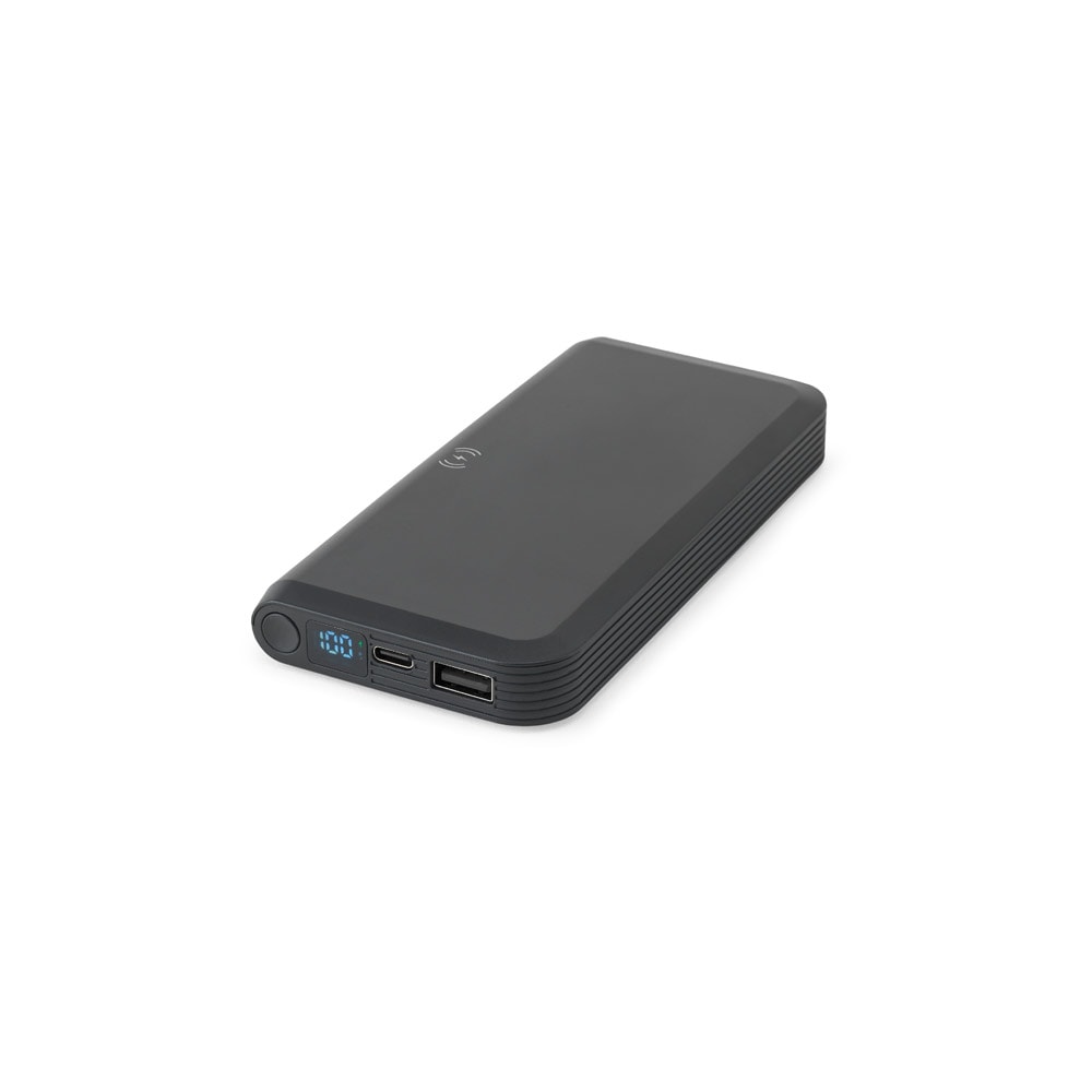 BECKER 10. Bateria portátil com carregador por indução super-rápido (10'000 mAh), em ABS 100% reciclado Code.: 97214