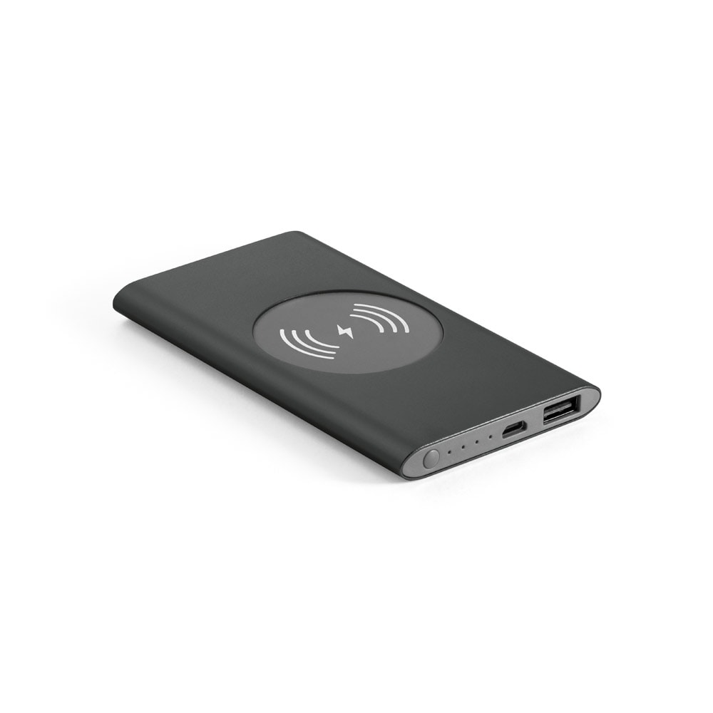 CASSINI 4'0. Bateria portátil com carregador por indução em alumínio 100% reciclado (4'000 mAh) Code.: 57078