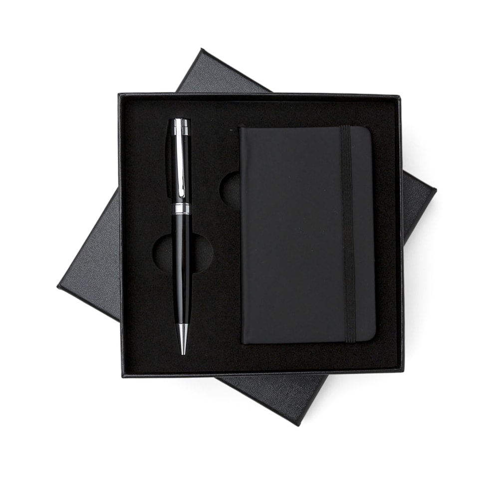 KIT CANETA E CADERNETA TIPO MOLESKINE - Code.: 10889