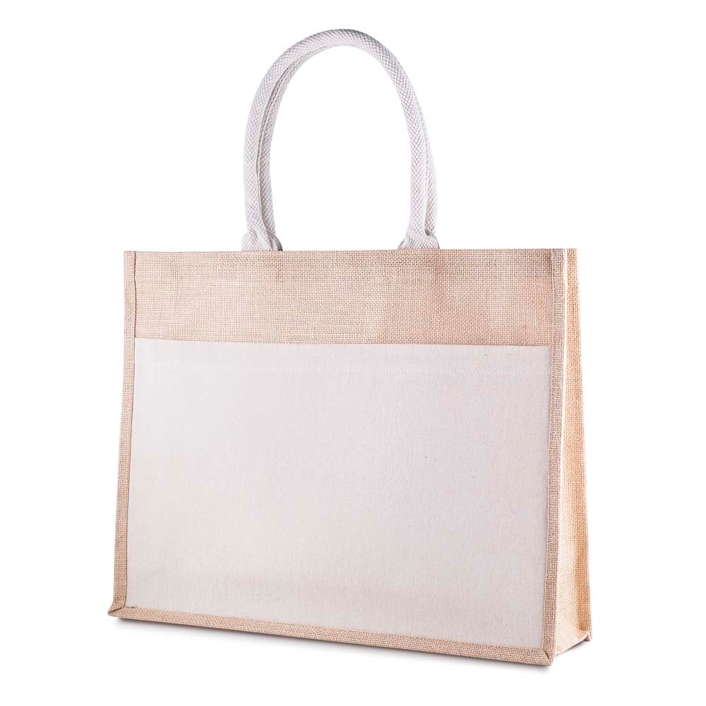 Sacola em Algodão e Juta 220g/m² (35x45x11cm) - Code.: BAC012P