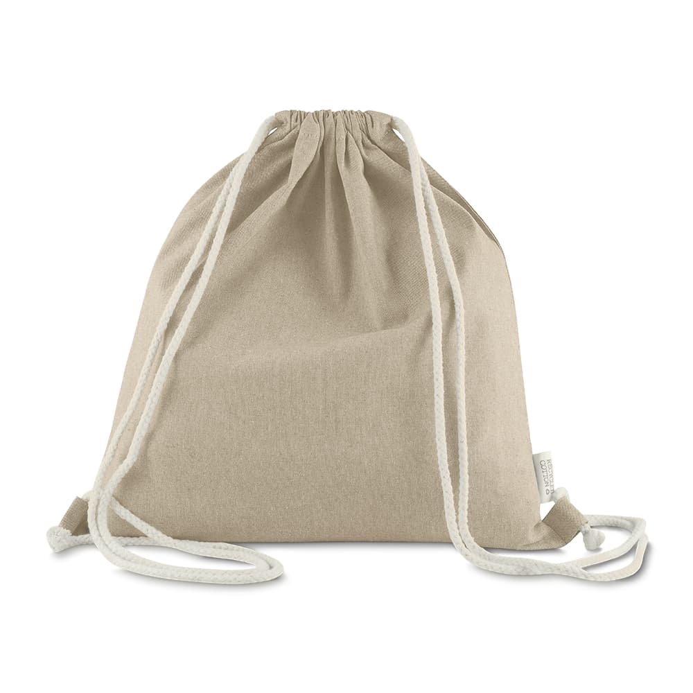 Sacola/Mochila em algodão mescla reciclado 140g/m² - Code.: BP0011